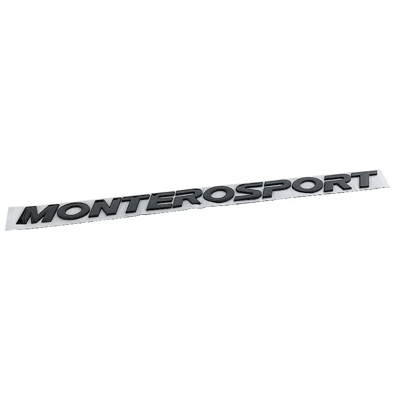 3D Chrome Raised Black Letters Rear Boot Trunk Tailgate Emblem Badge Sticker for MONTERO SPORT Auto Car Accessories styling