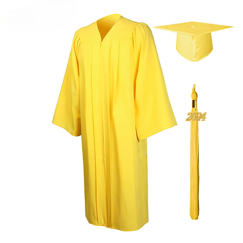 2024Woven Academic Uniforms American Adult Graduation Uniforms University Degree Uniforms Graduation Gowns Academic Uniforms