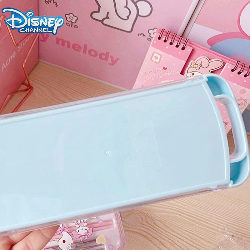 Disney Stitch Suit Tableware Spoon Fork Cartoon Cute Winnie The Pooh Chopsticks Tableware Stainless Steel Spoon Child Party Gift