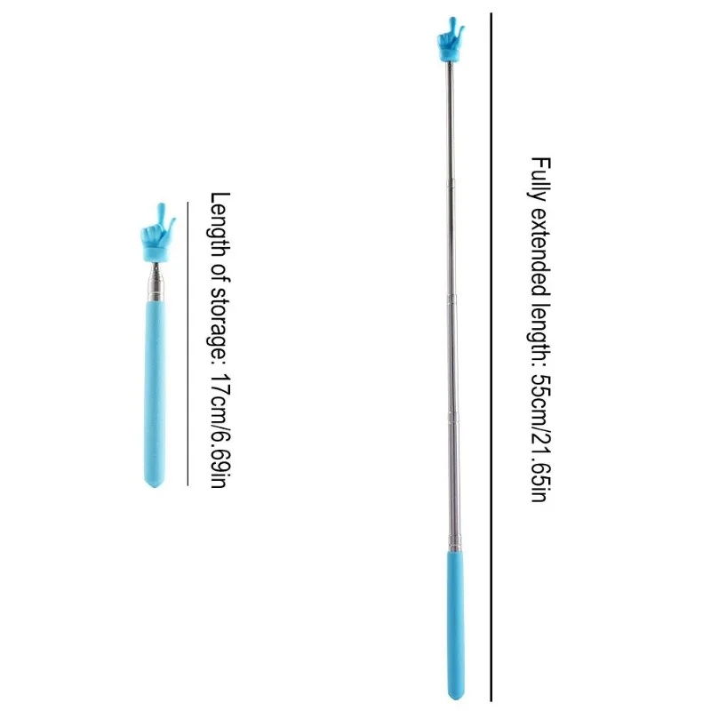 접이식 교사 포인터 손가락 디자인, 스테인레스 스틸, 텔레스코픽 학교 교육 탐침봉, 교실용 교사 용품