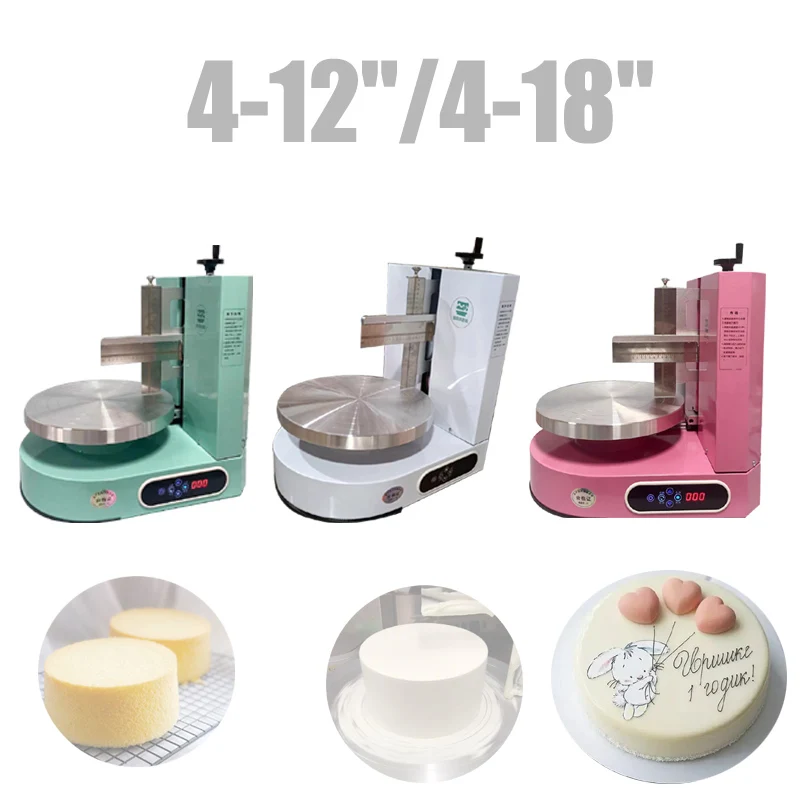 4-12 Inch Semi Automatic Birthday Cake Cream Spreading Machine Cakes Plastering Cream Coating Filling Maker