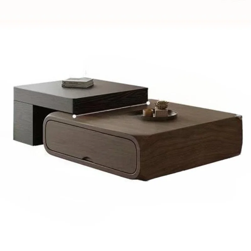 Tavolino italiano in noce per la casa, soggiorno telescopico, piccolo appartamento