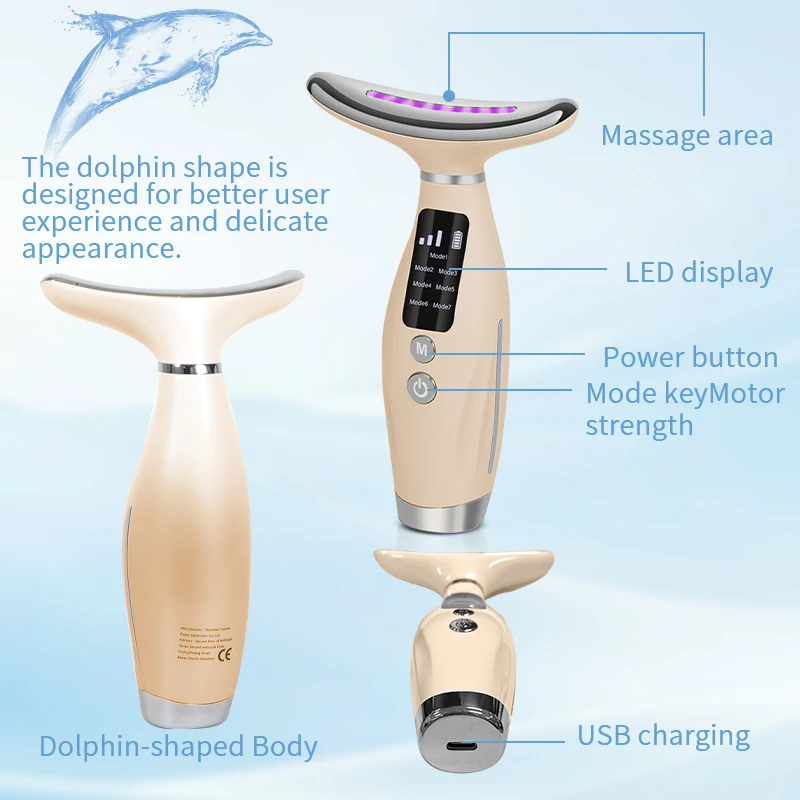 Dispositivo de belleza Facial de microcorriente EMS, LED IPL, rejuvenecimiento de la piel, limpieza, eliminación de papada, masajeador reafirmante de elevación Facial