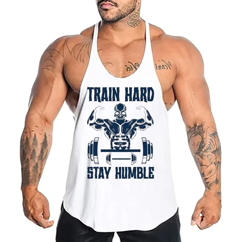 Comfortable Men's Fitness Stringer Vest, Gym Thin-Strap Tank Top with Racerback, Quick-Dry Sleeveless for Gym Workouts