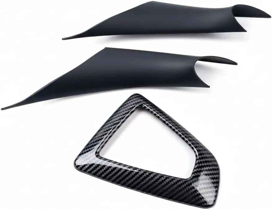 Carbon Interior Bundle For BMW 3 4 Series Gear Shift Trim & Black Door Handle Sticky Fix Cover For BMW F30 F31 F32 F33 F34 F36
