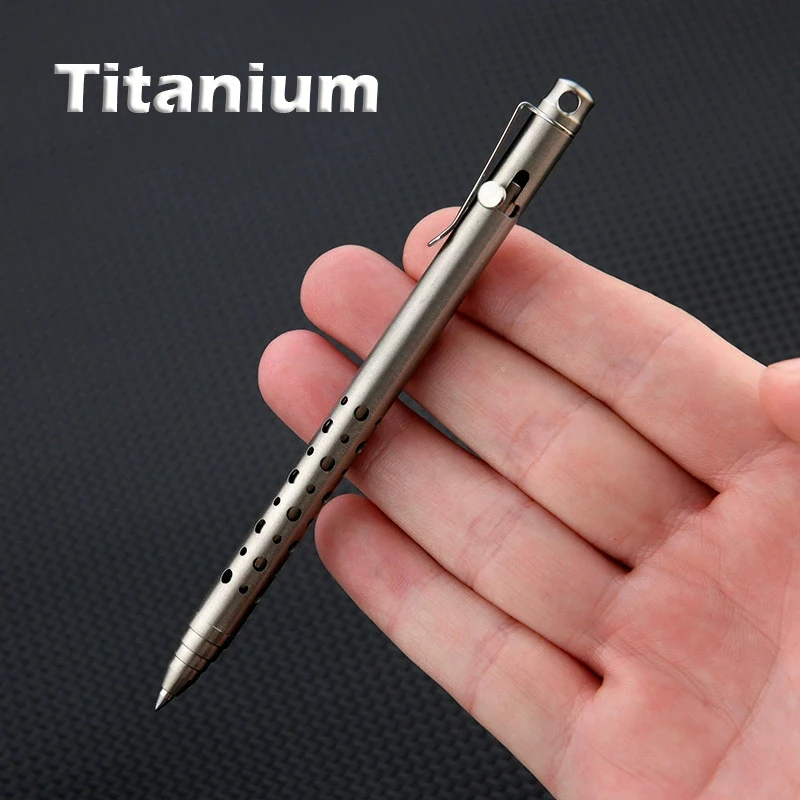 12CM Titanium Alloy MINI Bolt Pen Portable Business Writing Multi-functional Outdoor  Traveling Office EDC Tools  Ballpoint Pen