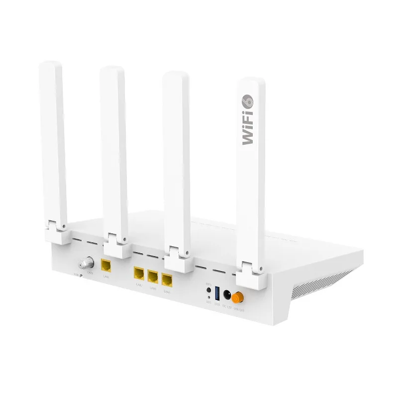 HA414GWTX-AX 4GE CATV WiFi6 ONU GPON XPON ONU ONT Fiber Optical FTTH ONU  USB3.0 IEEE802.3 AhOAM OMCI ITU-T G.984 IPV6 IPV4