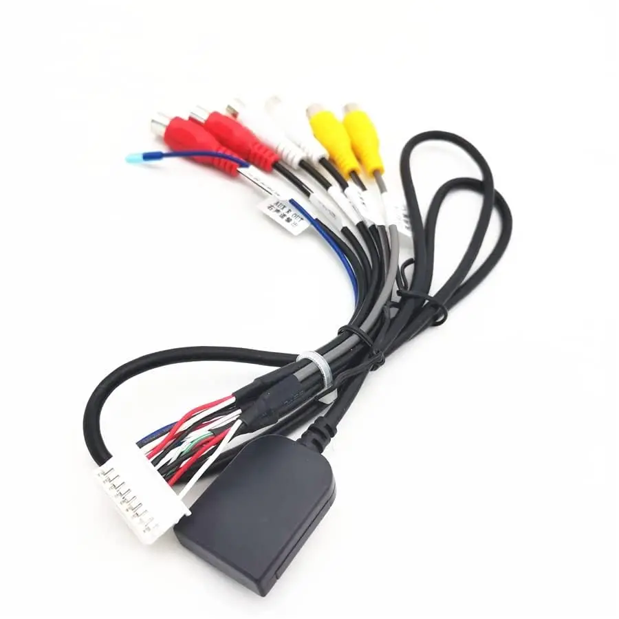 20-Pin Extended Interface Rca Aux-In/Out Cable with 4g Sim Card Slot for Android Head Unit Stereo