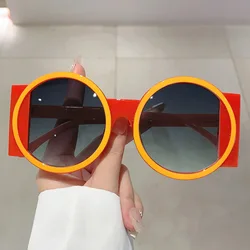 Luxury Brand Designer Y2K Oversized Round Sunglasses Women For Men Popular Sun Glasses Vintage Punk Big Frame Colorful Shades UV