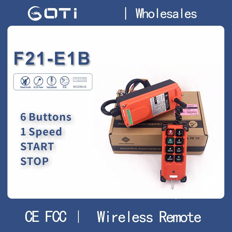 

R F21-E1B Industrial Crane Remote Control UTING TELEcontrol Wireless Controller 6 Single Speed for Crane Hoist