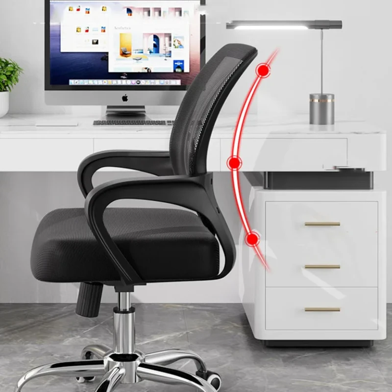 Fancy Black Office Chair Computer Comfy Armrest Designer Ergonomic Office Chair Design Modern Silla De Oficina Home Furniture