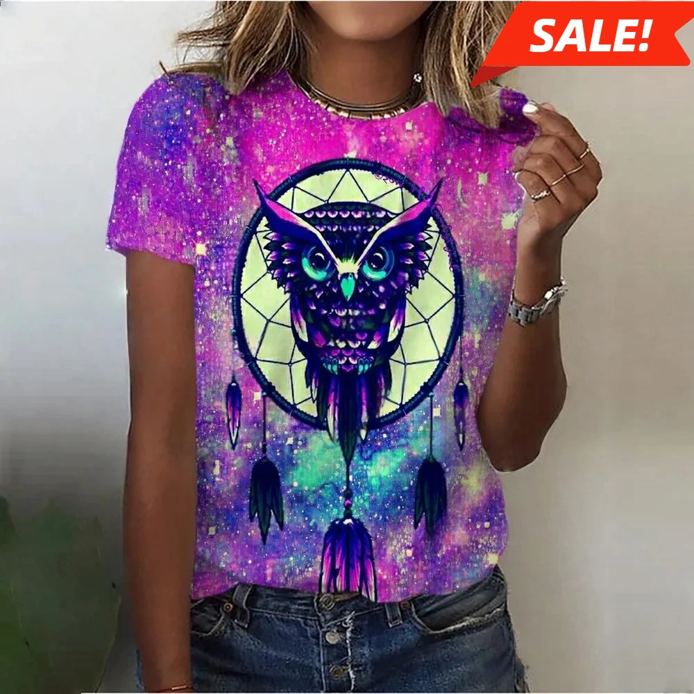 

Женская футболка, летняя повседневная футболка с круглым вырезом в богемном стиле, женские топы в стиле Харадзюку с короткими рукавами, модная женская одежда с 3D принтом льва Y2k