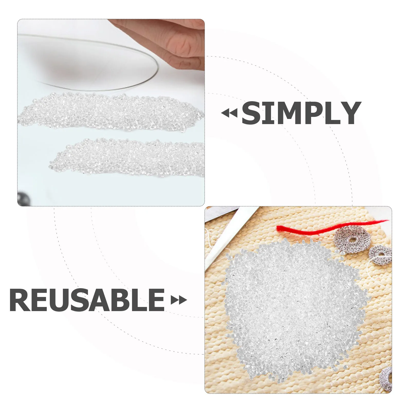 1 Beutel transparente formbare Polymorphen-Kunststoffpellets, thermoplastische Perlen für DIY-Handwerk, Cosplay-Zubehör, Schmuckreparatur