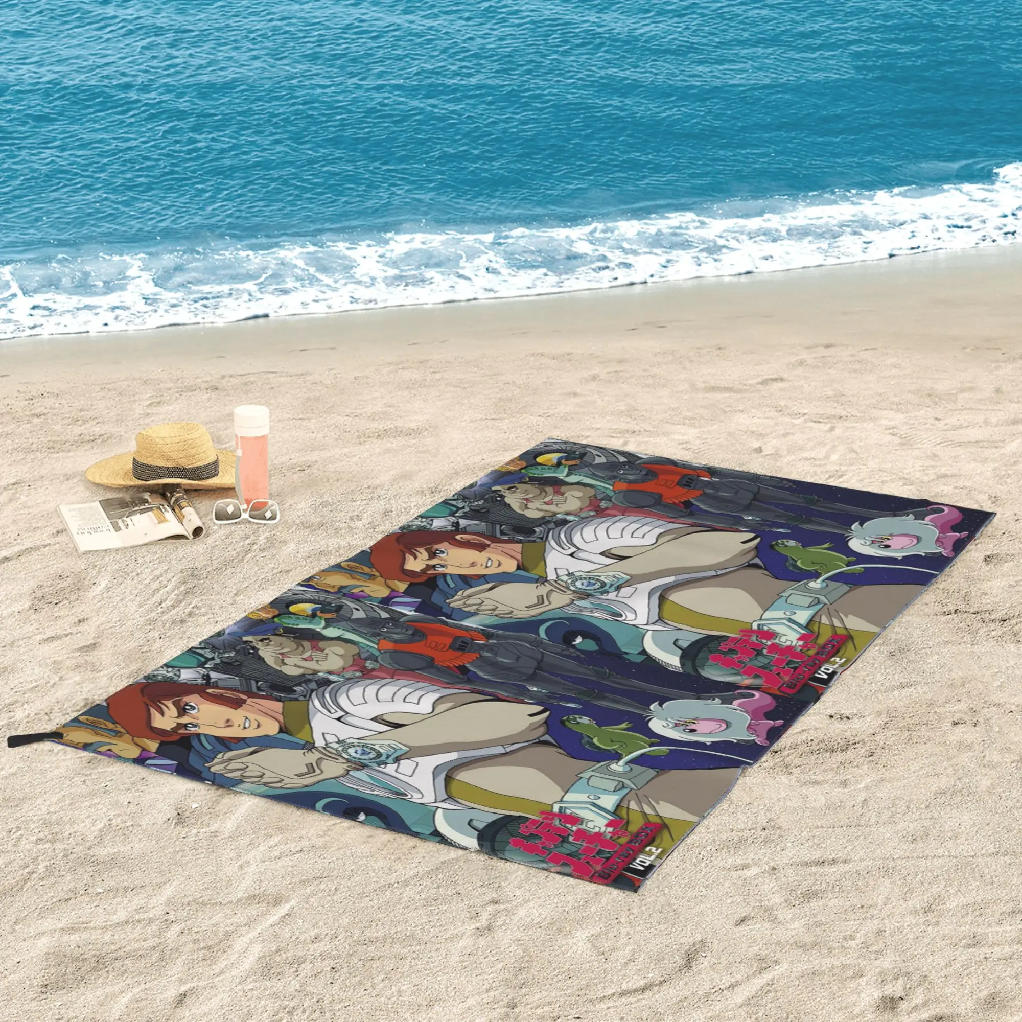 

Пляжное полотенце Comet Crew Accessories Captain Future из мягкой микрофибры, быстросохнущее, впитывающее, для ванной