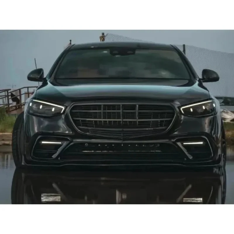 

MB w223 body kit style contains rear diffuser exhaust pipe front lip gloss black