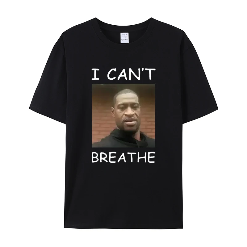 

2025 Summer Trend Fashion Short Sleeves, I Can Breathe Meme Crew Neck T-shirt for Men and Women, Loose and Versatile