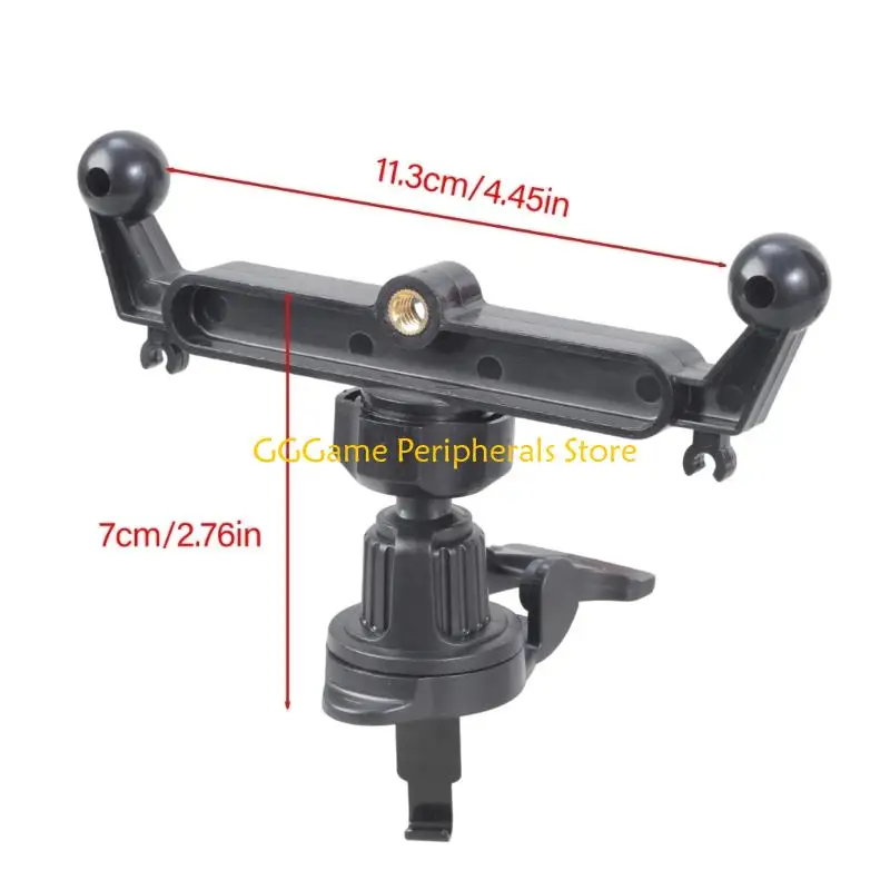 U55b cabeça esférica dupla 17mm, suporte montagem para carro, gancho saída ar com rosca fêmea 1/4 polegadas,