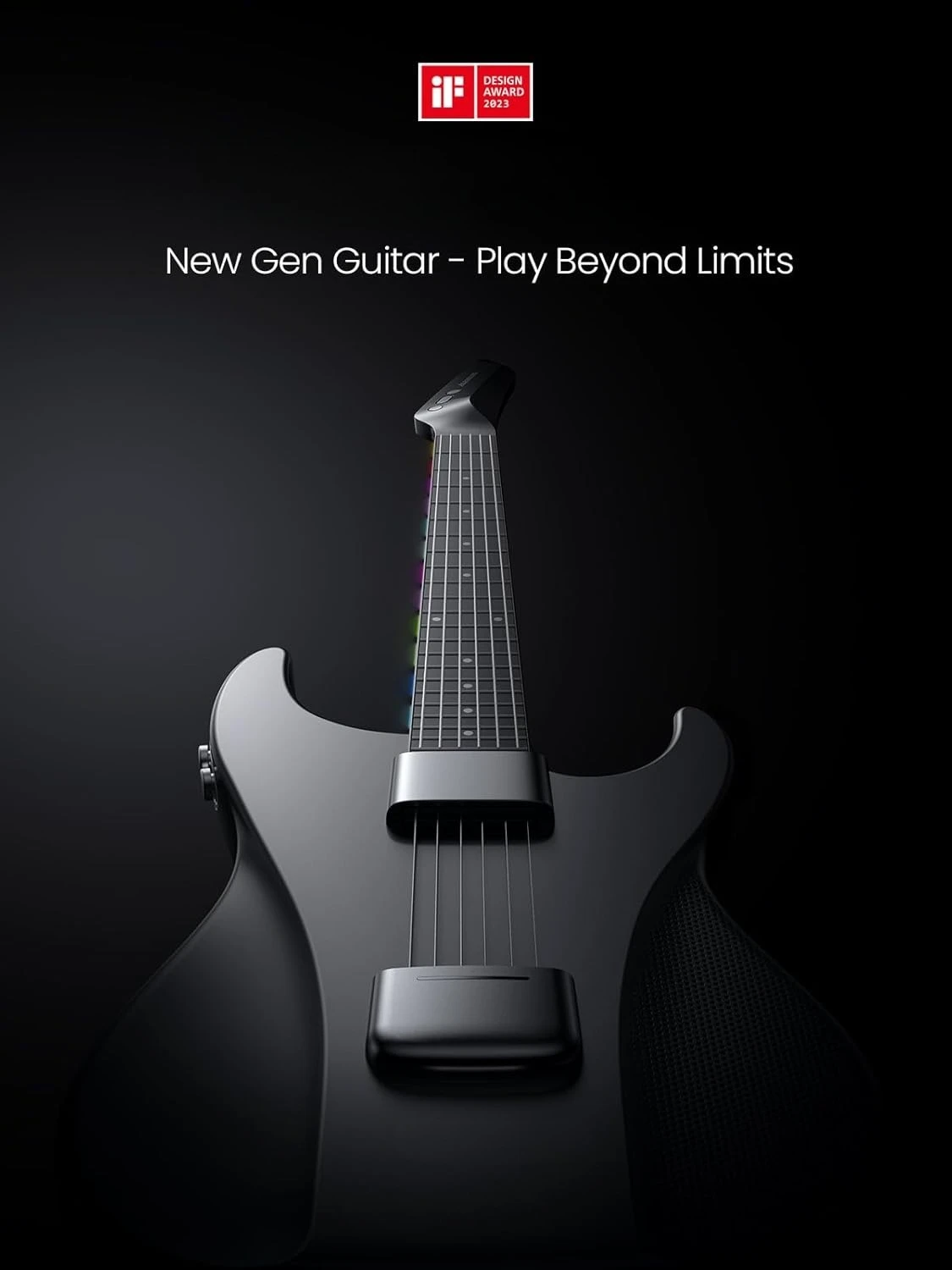 جيتار ذكي مع أوتار سيليكون، جيتار صامت للسفر مع لوحة فريتس قابلة للفصل، مقبس سماعة الرأس، شعبية جديدة