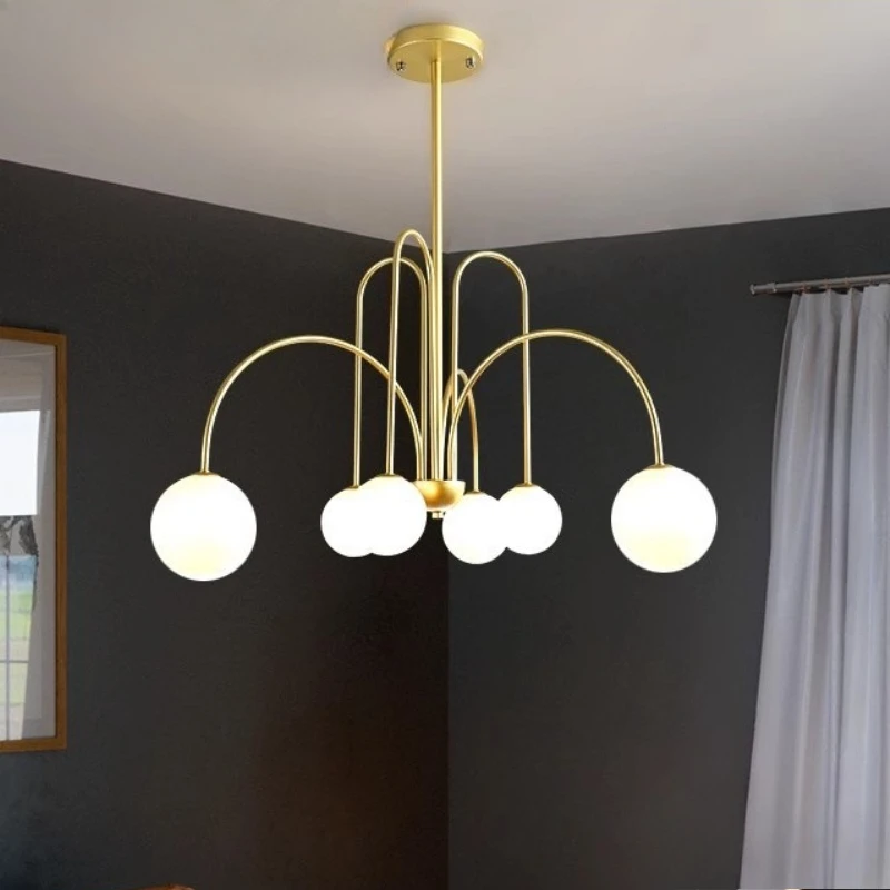 Contemporary Designers Pendant Lights Golden Black Brick Red LED Ceiling Chandelier Villa Living Room Hotel Home Decor Fixtures