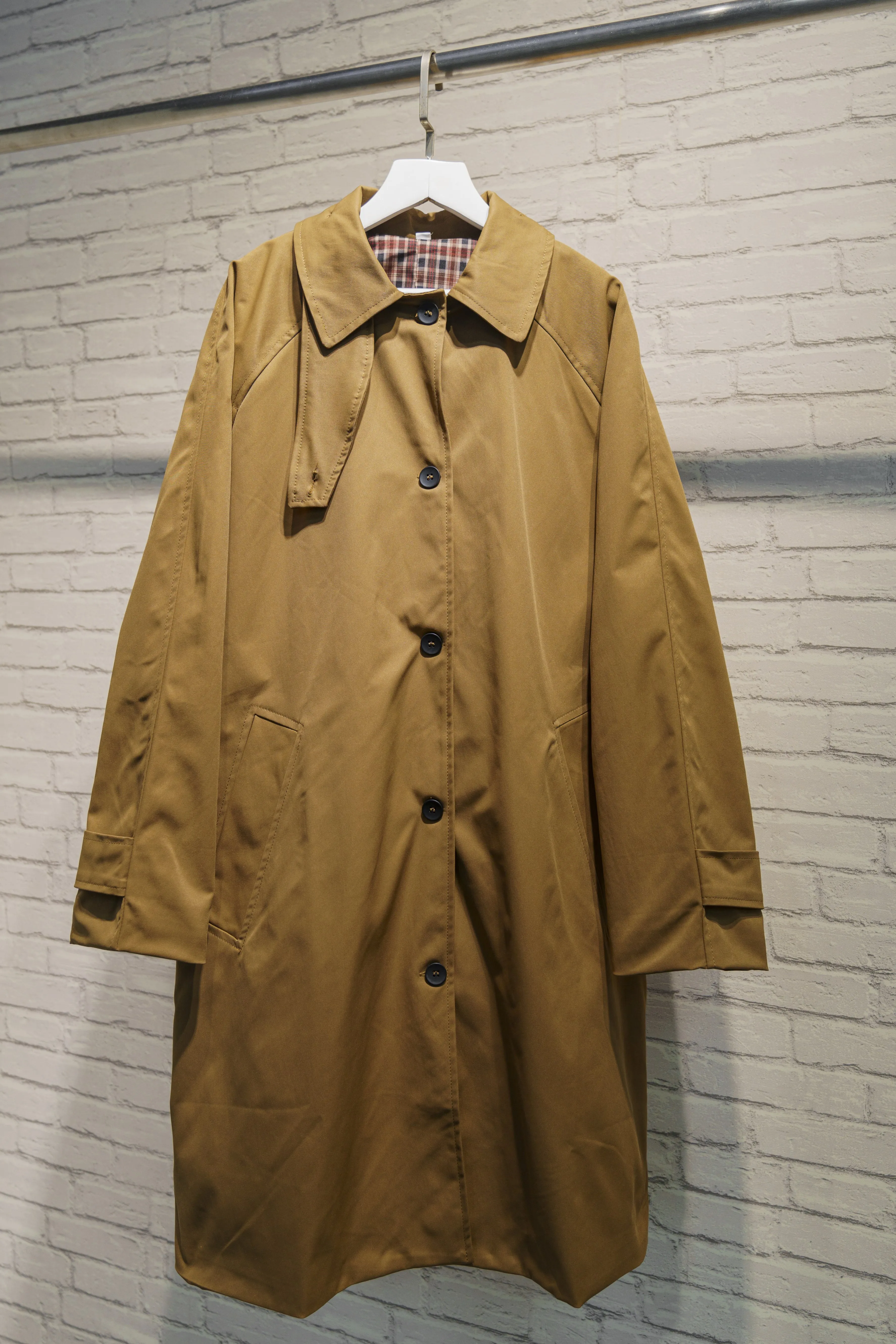 

Винтажный длинный плащ, женский модный отложной воротник, карманы, длинный рукав, свободные куртки на пуговицах, ветровка, новинка осени 2023 года