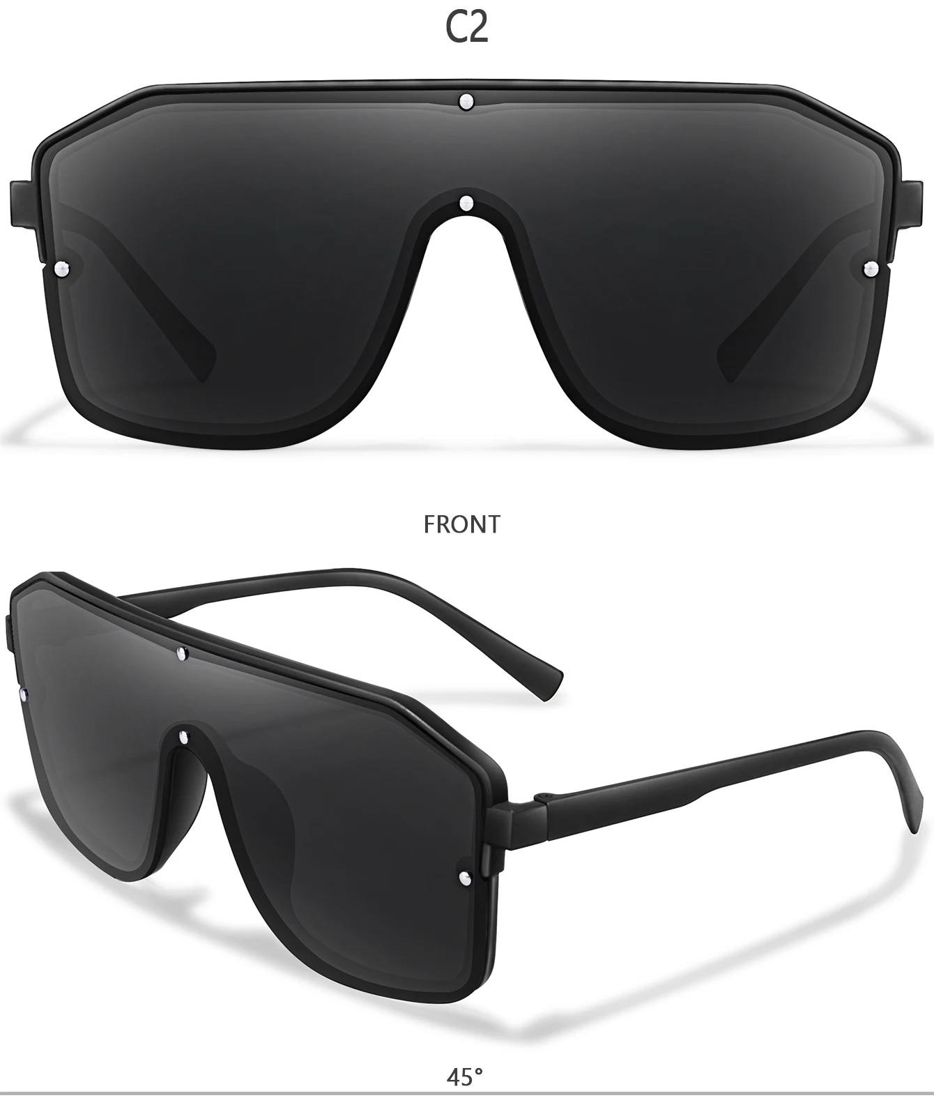 Neue Marke Fashion Square Großen Rahmen Sonnenbrille Männer Frauen Radfahren Brille Outdoor Sport Fahren Reise Winddicht Brillen Festival – Detail 8