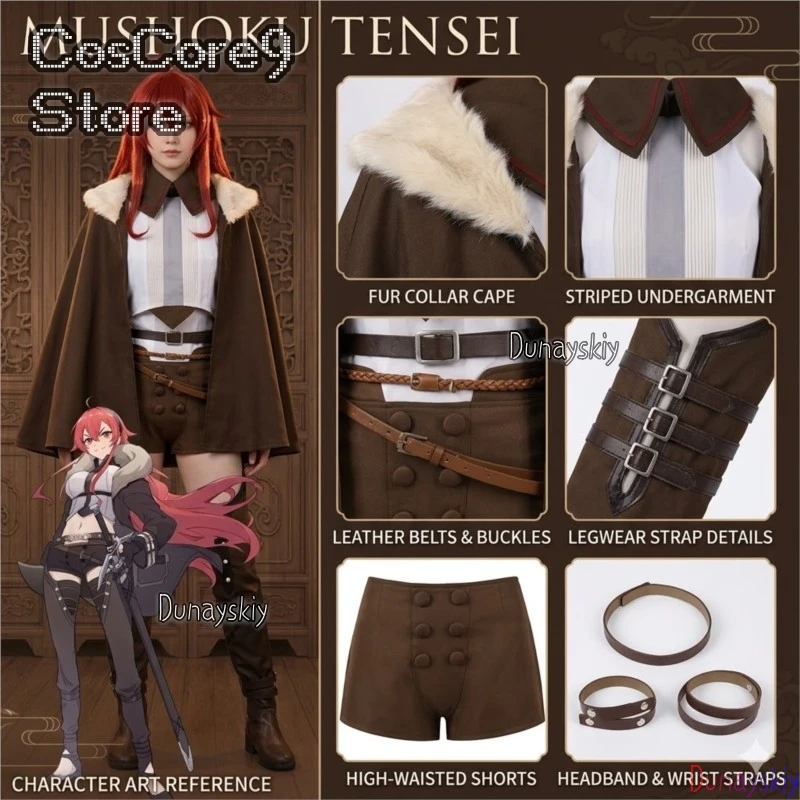 

Mushoku Tensei: Jobless Reincarnation Full Set Of Alice Cosplay Costume From Anime Women Uniform Costume Cosplay Halloween Party