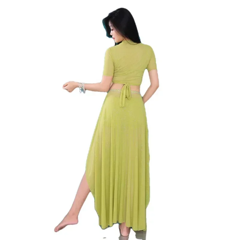 Buikdanskostuum Set Vrouwelijke Elegante Rok Godin Oosterse Dans Trainingspak Voor Vrouwen Buikdansen Prestatiekleding