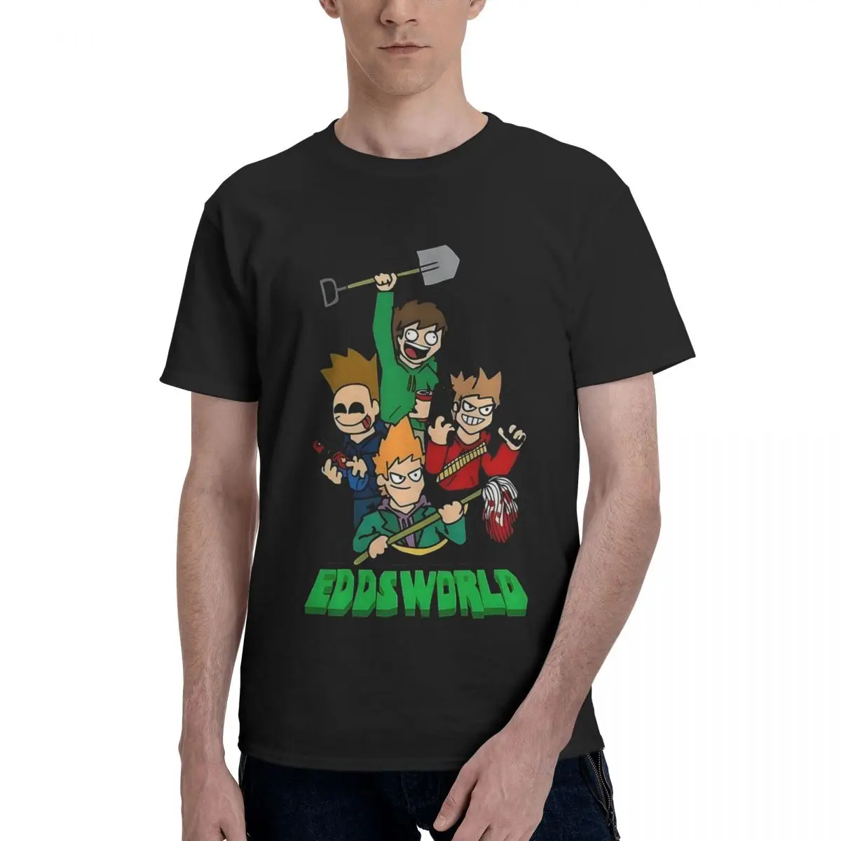 

Eddsworld 100% Cotton Casual Breathable Confortable Manga Funny Men's T-Shirts Man Clothes