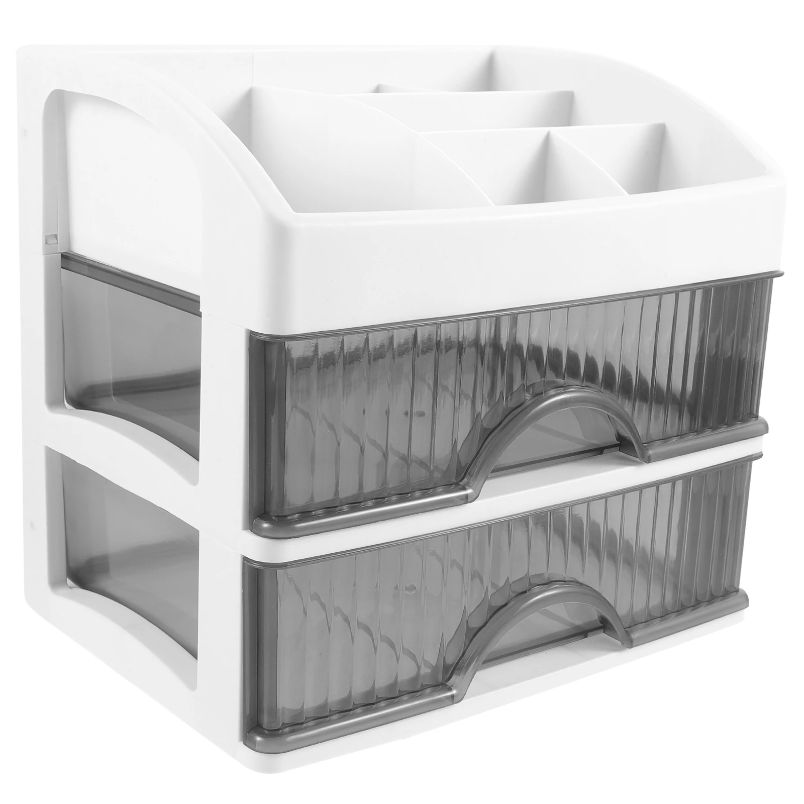 

Storage Box Office Stationery Organizer Clear Makeup Small Desktop Drawers Supply Unit with