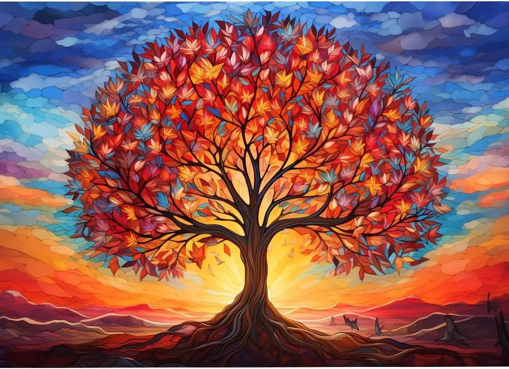 

Adults Wooden Puzzles Tree of Life Jigsaw Puzzle Relaxing Challenge Premium Quality Perfect Holiday Gift for Family Friend