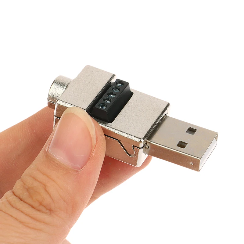 

Серебристый металлический корпус USB 2.0 Мужской Женский Телефон Клавиатура Мышь Разъем для быстрой зарядки USB-разъем без пайки DIY Разъем для проводов