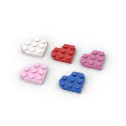 MOC 10PCS 39613 Round 3x3 Heart Building Blocks Plate House Castle Bricks Parts Educational Assemble Toy Children Birthday Gifts