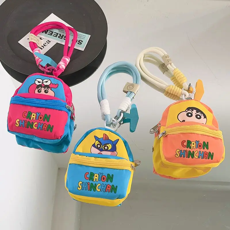 Crayon Shin-Chans Mobile Phone Lanyard Coin Purse Cartoon Cute Keychain Pendant Headphone Bag Anti-Lost Wrist Strap Bag Pendant