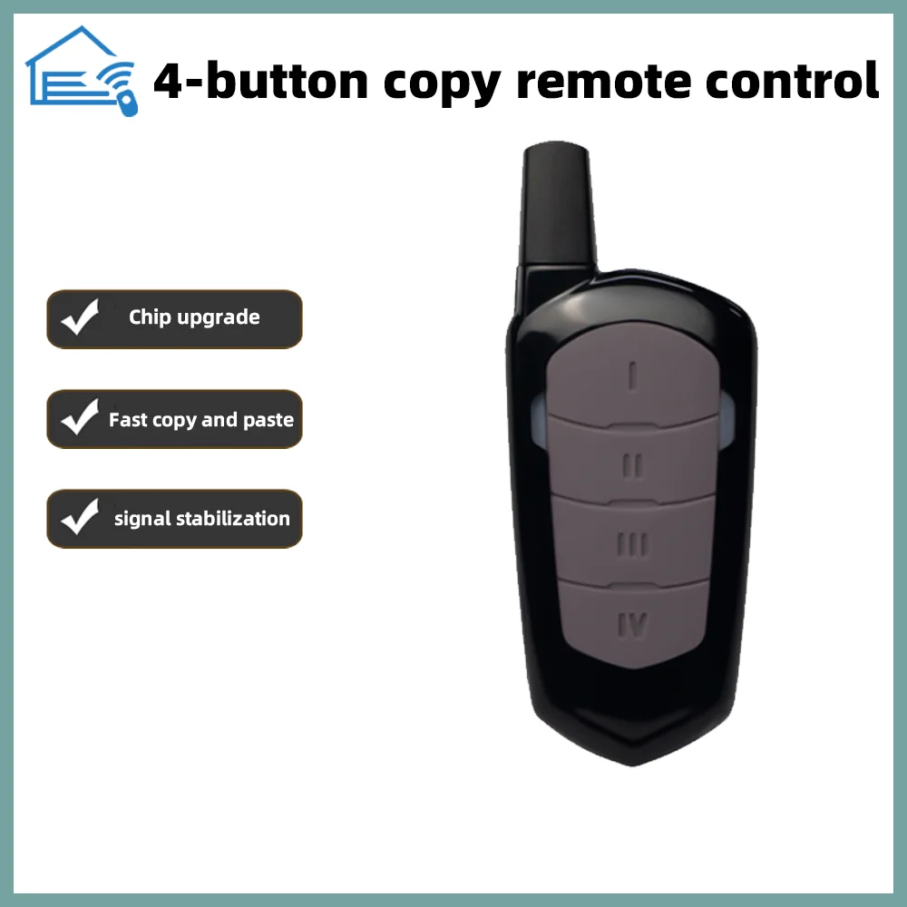 

433mhz Garage Remote Control Duplicator Electric Gate Door Commands Opener 433.92mhz Rolling Code Clone Access Portal Fixed Code