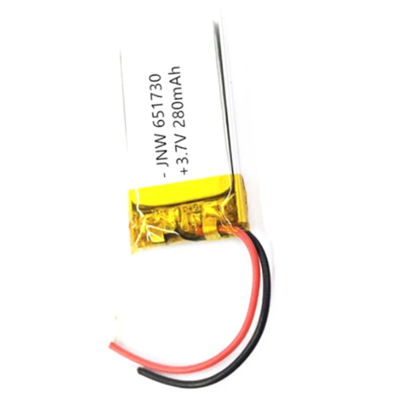 3.7v Lithium Polymer Battery 651730 280MAH Small Toys MP3 MP4 GPS Navigation Mobile Power DVR