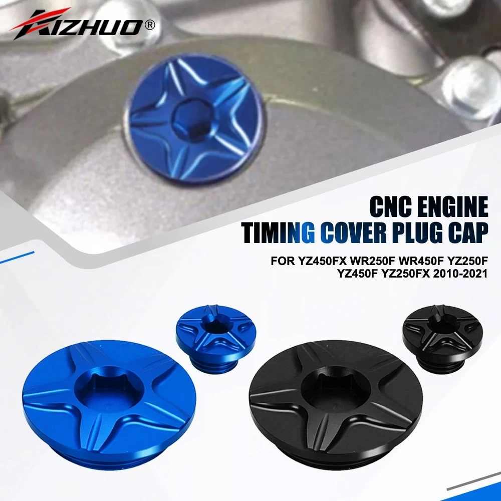 

For Yamaha YZ450FX WR250F WR450F YZ250F YZ450F YZ250FX 2010-2021 ATV YFZ450X YFZ450R Motorcycle CNC Engine Timing Cover Plug Cap