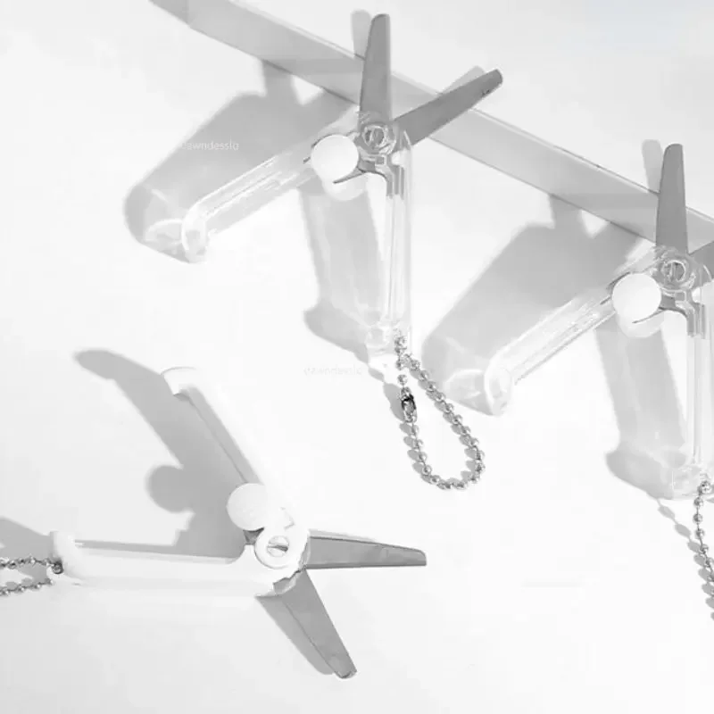 

Multifunctional hand account creative mini portable folding scissors Morandi simple paper-cutting art tool