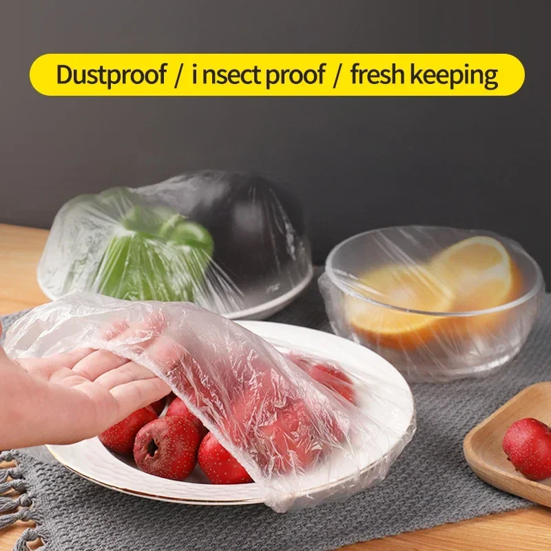 Reusable Disposable Food Cover Plastic Wrap Durable Elastic Food Lids for Bowls Elastic Plate Covers For Kitchen Food Saver Bag