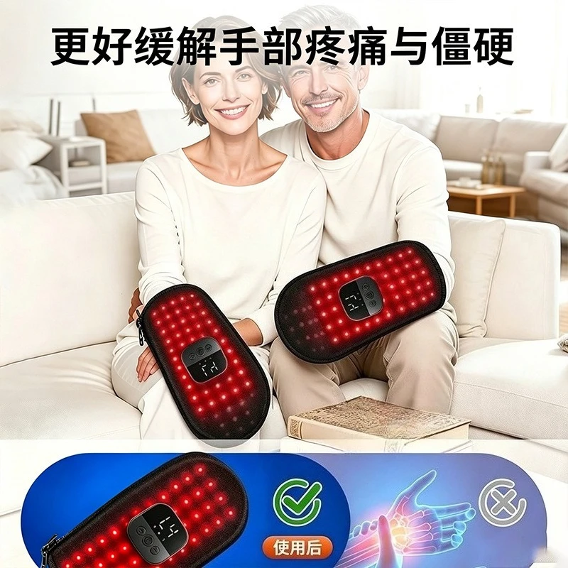Red Light Hand Care Glove Near Infrared Light Hand Massager Rechargeable Intelligent Hand Wrap Portable Joint Comfort