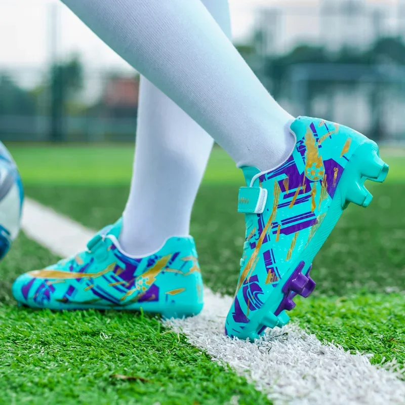 Cheap Kids Soccer Sneakers For Children Futsal Shoes 2024 Training Outdoor Non-slip Football Boots Boys\' Sports Shoes Size 28~39