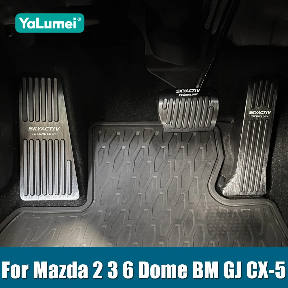 Car Fuel Foot Pedal Brake Pedals Cover Pad Accessories For Mazda 2 3 6 Dome BM GJ CX-5 CX5 CX 5 KE KF CX3 CX-3 CX7 CX-7 CX9 CX-9