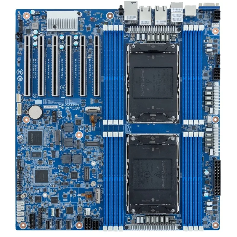 

Gigabyte MS74-HB0 двойная тысяча двойных 10-гигабитных M.2 * 2 DDR5 PCIE5.0 * 6 двойная основная плата