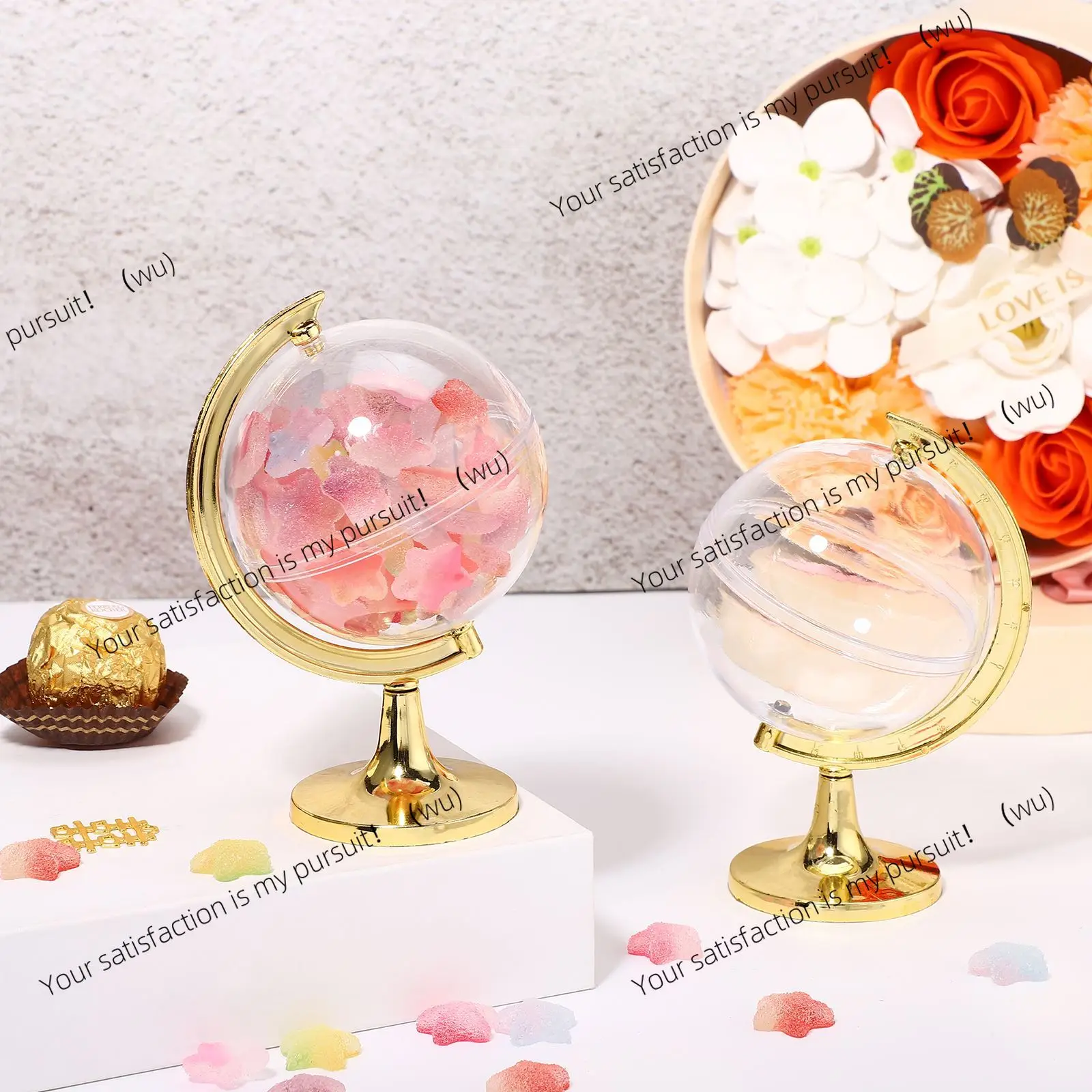 12pcs Round Earth Globe Candy Gift Boxes Favors Candy Boxes For Wedding Christmas Baby Shower Birthday Event Party Gift Box