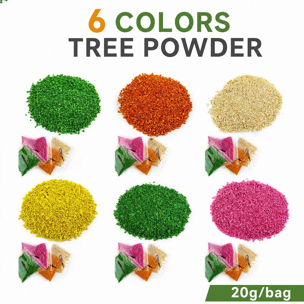 20g Simulation Terrain Particles Tree Powder for Making DIY Tree Materials Building Sand Table Ground Scene Diorama Accessories
