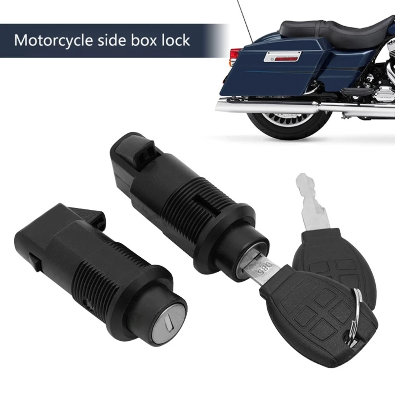 Motorcycle Hard Saddlebag Locks Set with Keys Fits for Universal Motorbike Rear Hard Saddlebag Lock
