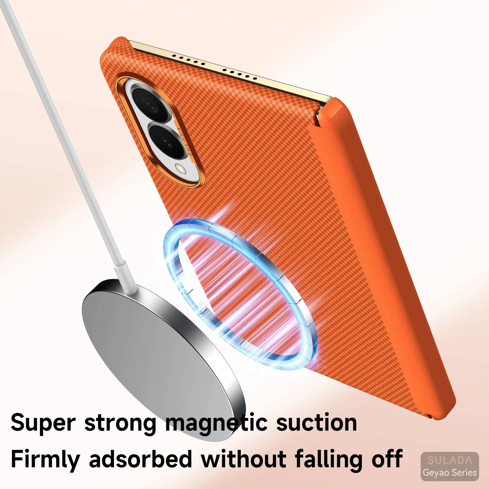 Wysokiej jakości tekstura włókna węglowego do etui Magsafe dla Samsunga Z Fold 8, szerokie, smukłe, z pełną ochroną zawiasu, odporne na upadki. — zdjęcie produktu 5