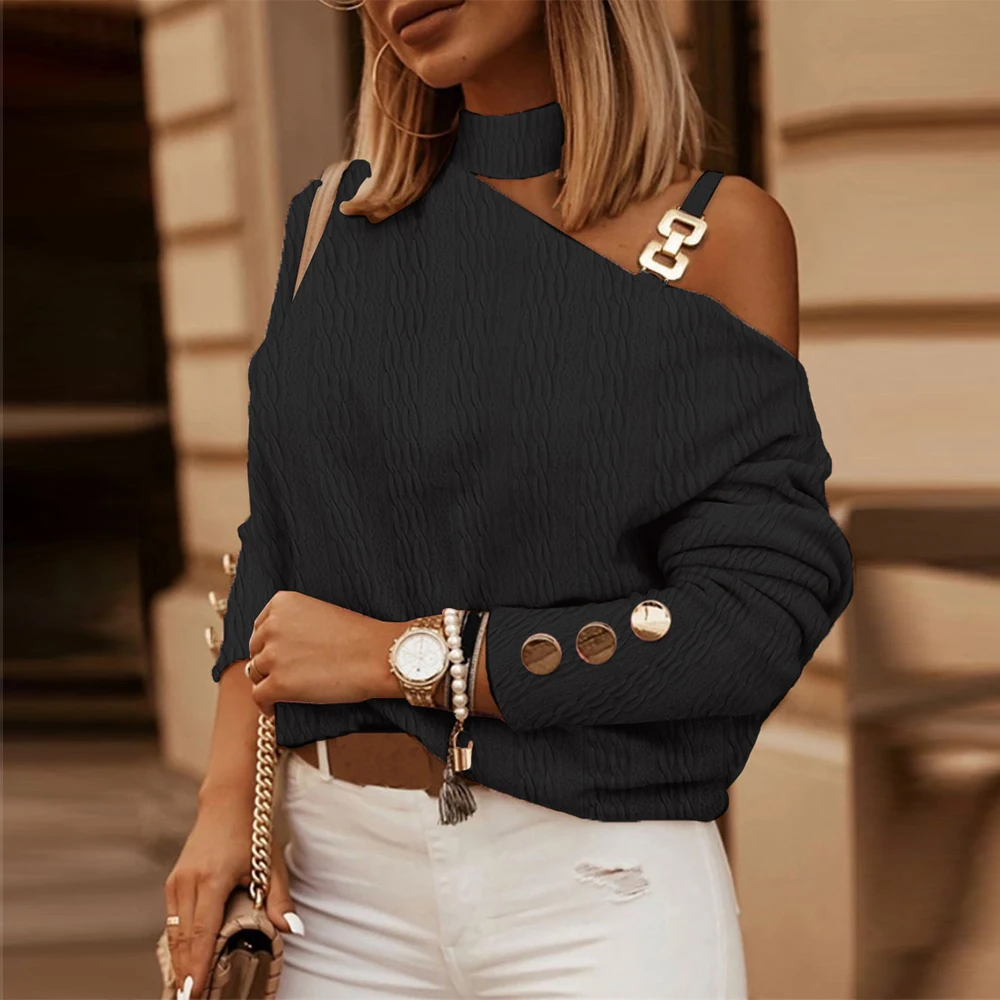 Ladies Turtleneck Knitted T -shirt Tops for Women 2023 Autumn And Winter Korean Long Sleeved Basic Tees Female Clothing Y2K Crop