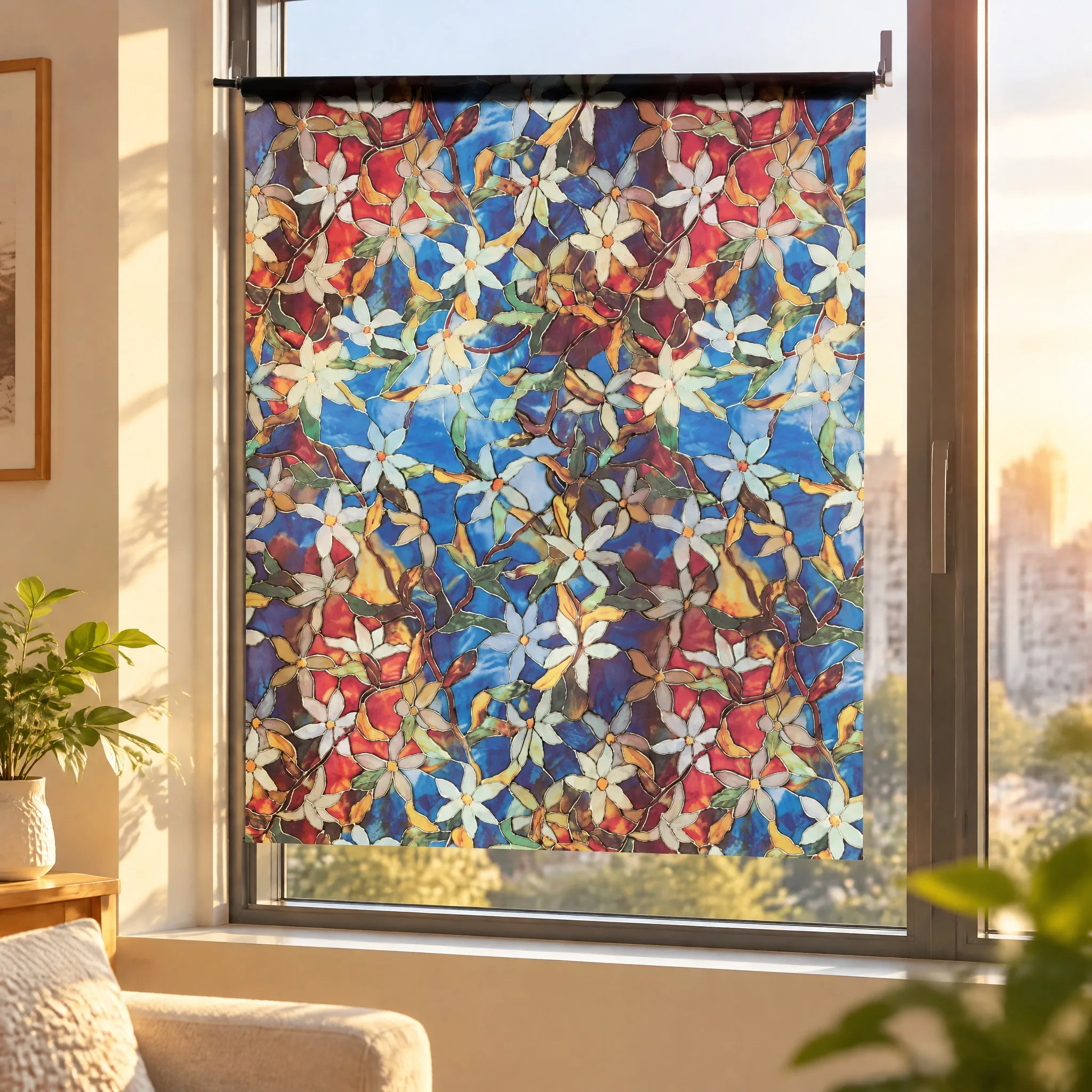 Privacy Frosted Window Film Decorative 3D Stained Window Cover Translucent Window Sticker for Bathroom for Glass Door