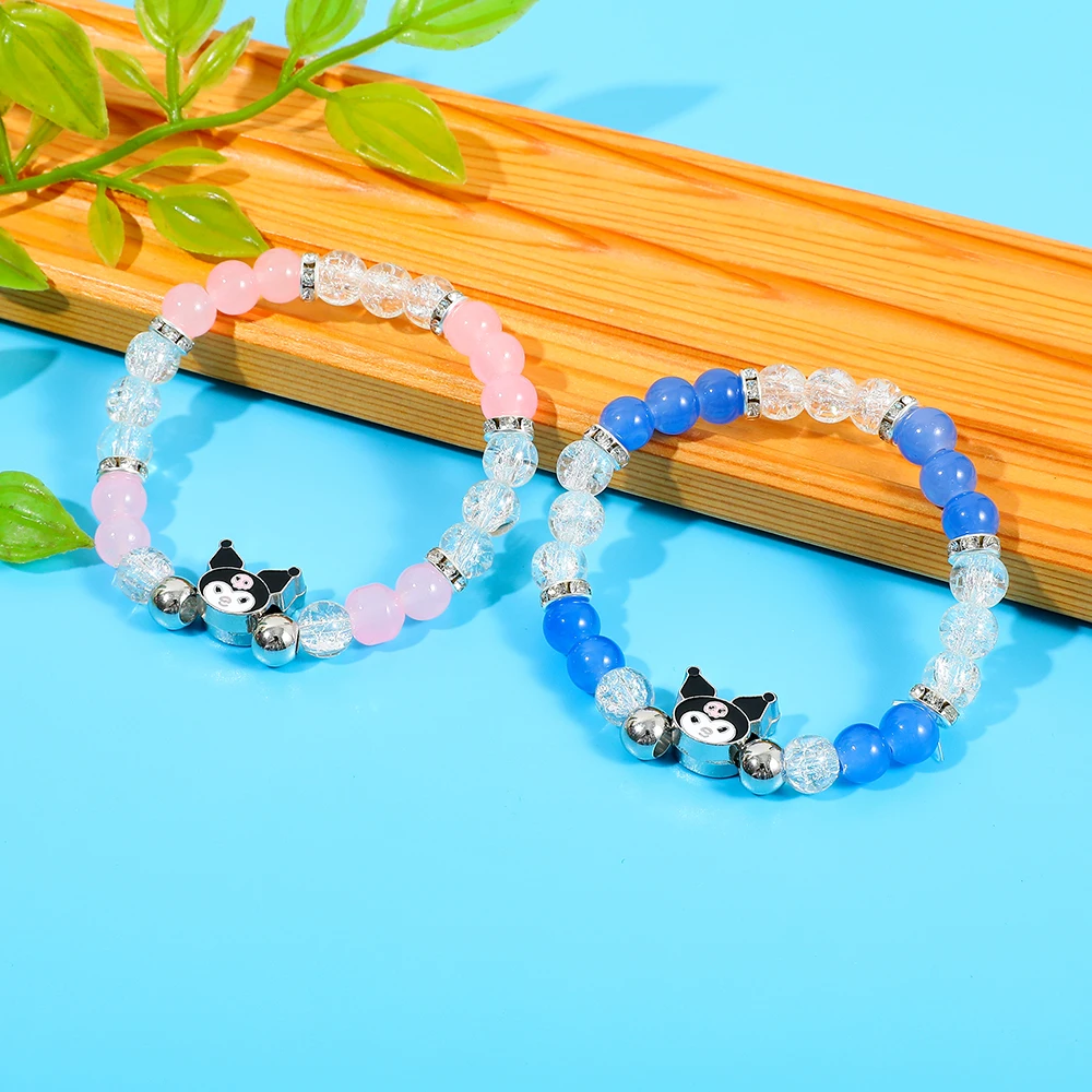 Cute Girl Sanrio Black Kuromi Bracelet Pendant Detachable DIY Bracelet Cosplay Props Ladies Gift
