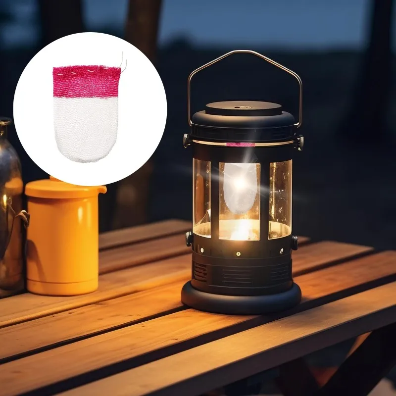 ABGE-For Outdoor Camping U-Shape Red/Green Head Lantern Mantles- Versatile 20 Pcs Gas Lamp Covers For Portable Light Systems